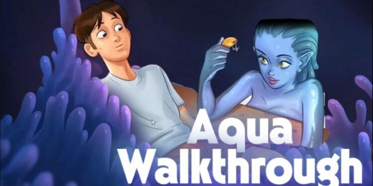 Aqua Mermaid Character Summertime Saga