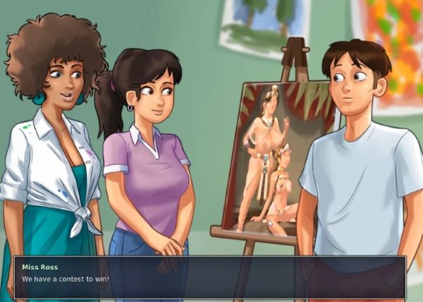 Ms. Ross's entering the painting into the contest