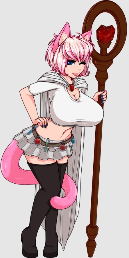 Corruption of Champions II title screen featuring character