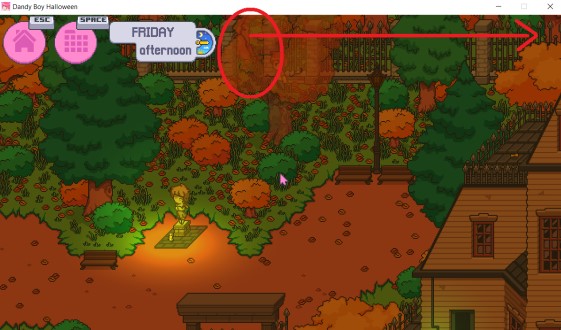 The hidden gap in the fence behind the tree