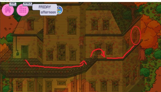 Parkour path to the window