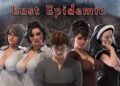 Lust Epidemic game title screen featuring main MILF characters