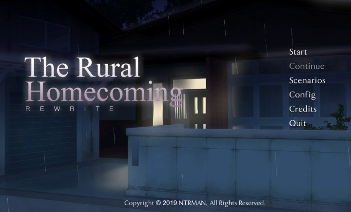 The Rural Homecoming Game Menu