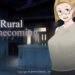 The Rural Homecoming game title screen featuring Akemi and the rural house background