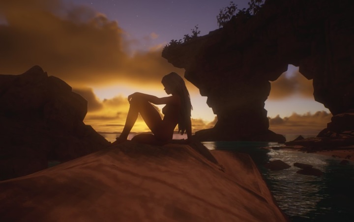 High-quality 3D render of Wild Life alien environment and creature interaction