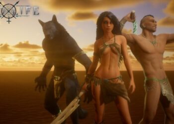 Wild Life game title screen featuring winged female protagonist on the planet Kapal